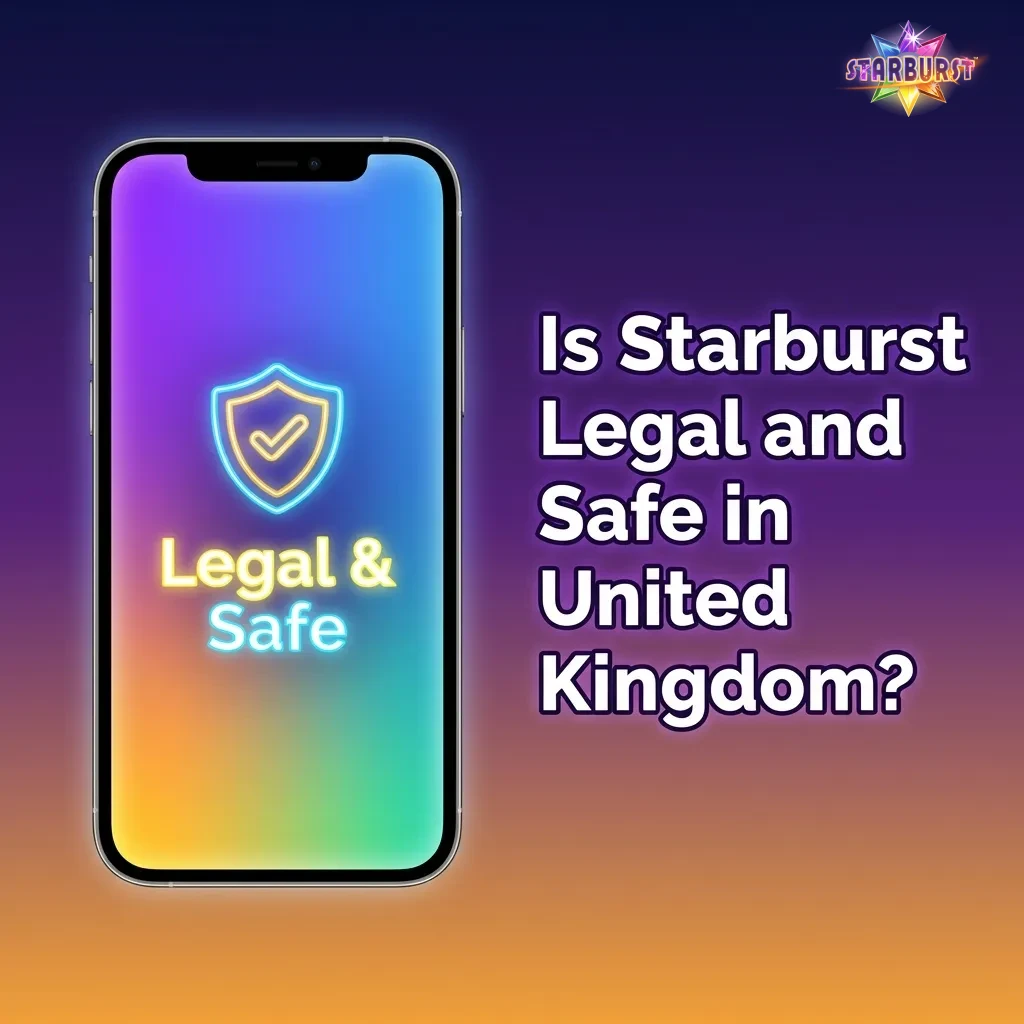 Colorful Starburst slot game interface showing gemstones and galaxy theme on licensed UK casino platform